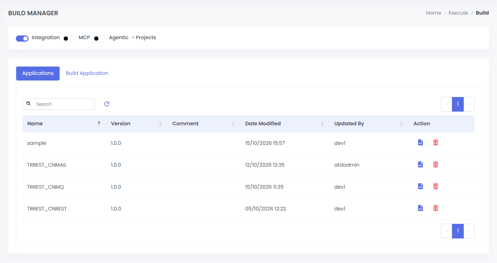 Build Application List